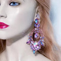 Elegant Long Earrings Rhinestone Water Drop - EveryWares