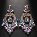 Elegant Long Earrings Rhinestone Water Drop - EveryWares