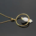 Elegant White Bird Jewelry Set Enamel - EveryWares