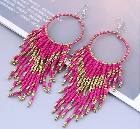 Ethnic Bohemian Beads Earrings - EveryWares