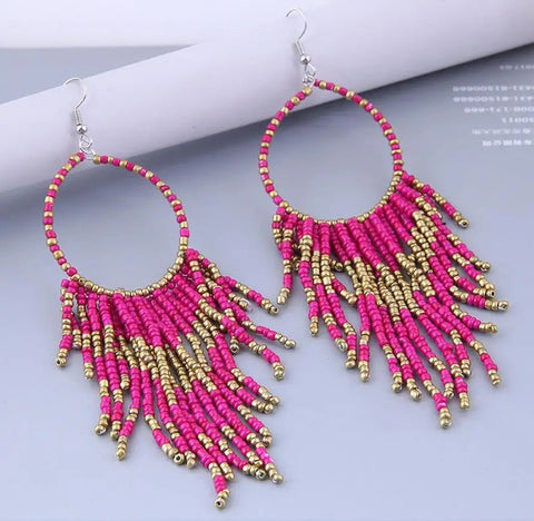 Ethnic Bohemian Beads Earrings - EveryWares