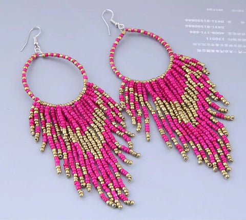 Ethnic Bohemian Beads Earrings - EveryWares