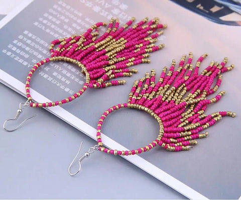 Ethnic Bohemian Beads Earrings - EveryWares