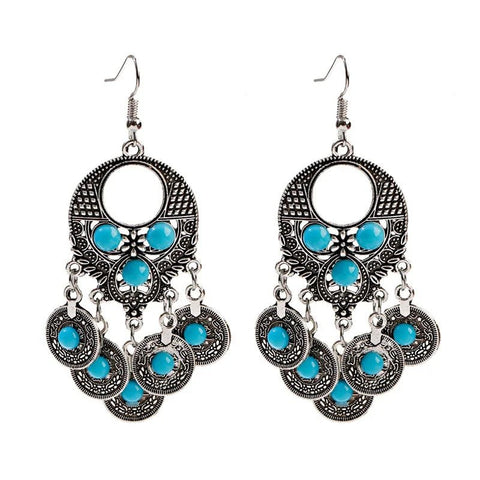 Ethnic Classic Geometry Alloy Gypsy Drop Earrings - EveryWares