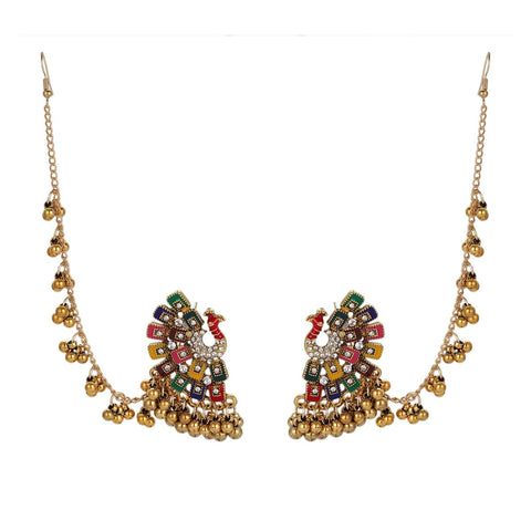 Ethnic Colorful Peacock Earrings Women's Crystal - EveryWares