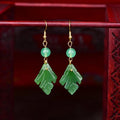 Ethnic Earrings Color Glaze Longs Classical Retro - EveryWares