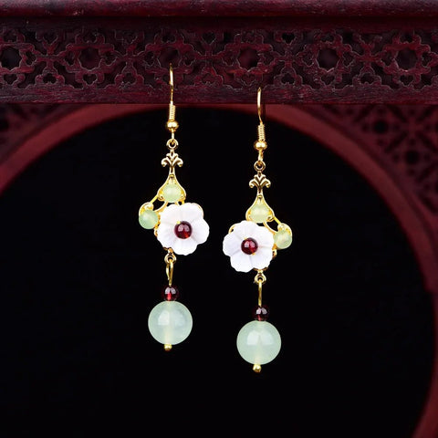 Ethnic Earrings Color Glaze Longs Classical Retro - EveryWares