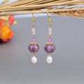 Ethnic Earrings Color Glaze Longs Classical Retro - EveryWares