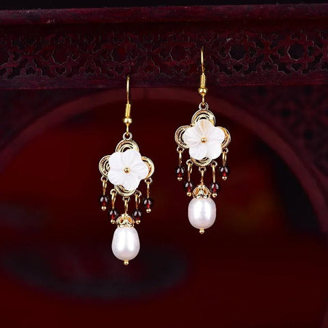 Ethnic Earrings Color Glaze Longs Classical Retro - EveryWares