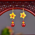 Ethnic Earrings Color Glaze Longs Classical Retro - EveryWares