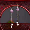 Ethnic Earrings Color Glaze Longs Classical Retro - EveryWares