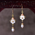 Ethnic Earrings Color Glaze Longs Classical Retro - EveryWares