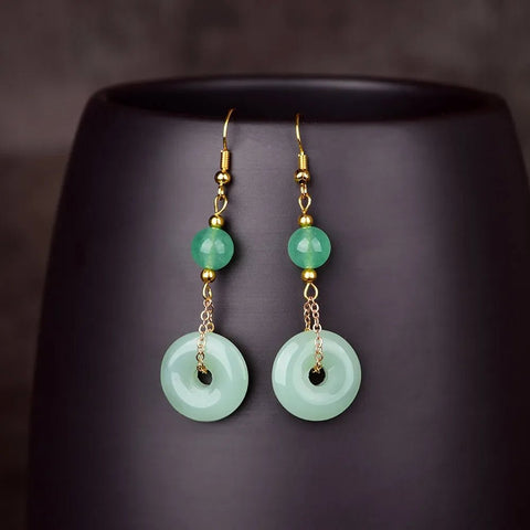 Ethnic Earrings Color Glaze Longs Classical Retro - EveryWares