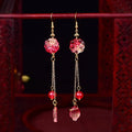 Ethnic Earrings Color Glaze Longs Classical Retro - EveryWares