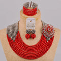 Fabulous Nigerian Traditional African Beaded Jewelry Set - EveryWares