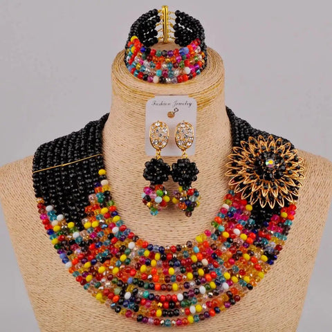 Fabulous Nigerian Traditional African Beaded Jewelry Set - EveryWares