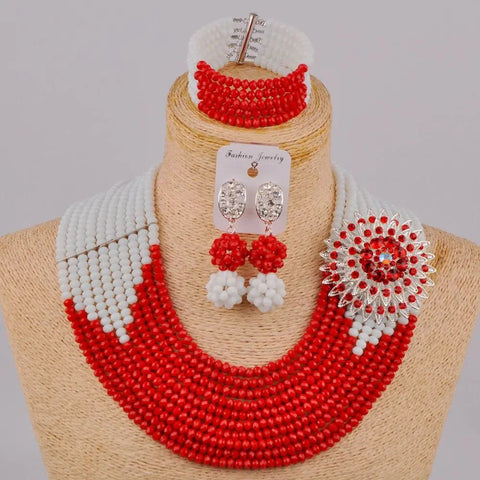 Fabulous Nigerian Traditional African Beaded Jewelry Set - EveryWares