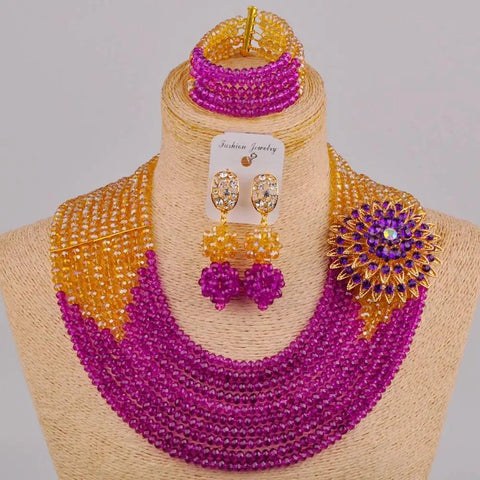 Fabulous Nigerian Traditional African Beaded Jewelry Set - EveryWares